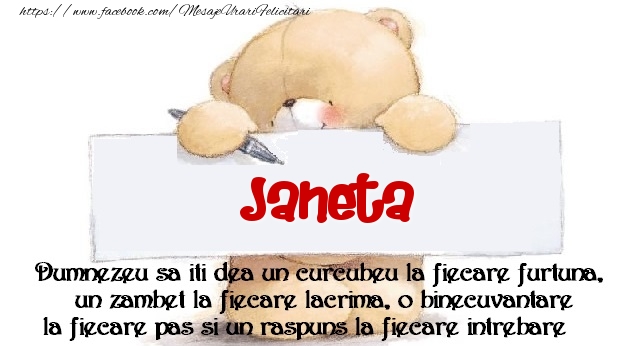 Felicitari de prietenie - Mesaj pentru prieteni! Janeta