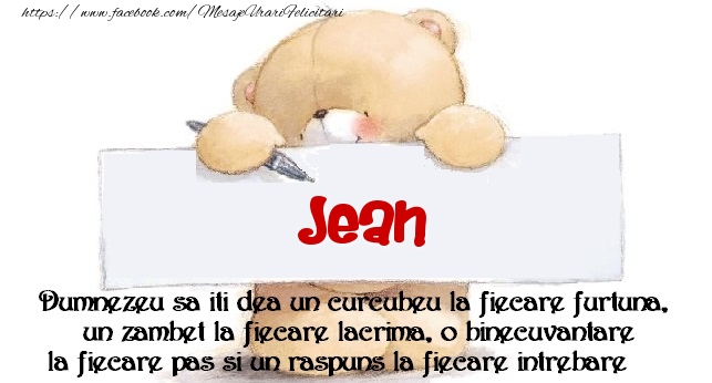 Felicitari de prietenie - Mesaj pentru prieteni! Jean