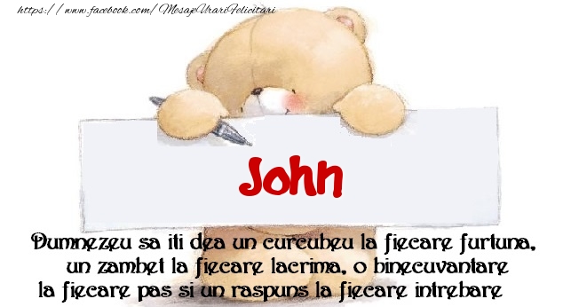 Felicitari de prietenie - Ursuleti | Mesaj pentru prieteni! John