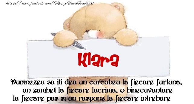 Felicitari de prietenie - Mesaj pentru prieteni! Klara