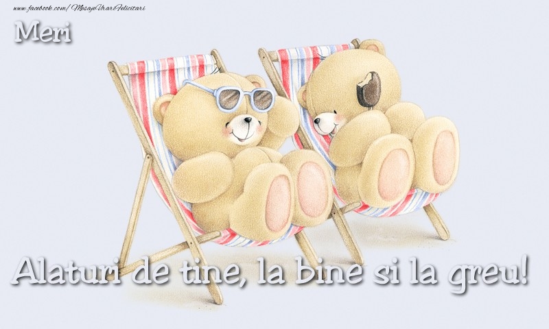 Felicitari de prietenie - Meri. Alaturi de tine, la bine si la greu!