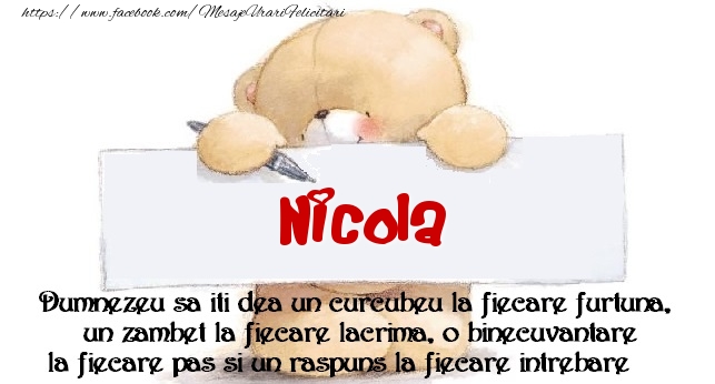 Felicitari de prietenie - Ursuleti | Mesaj pentru prieteni! Nicola
