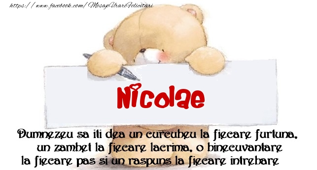 Felicitari de prietenie - Ursuleti | Mesaj pentru prieteni! Nicolae