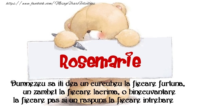 Felicitari de prietenie - Ursuleti | Mesaj pentru prieteni! Rosemarie