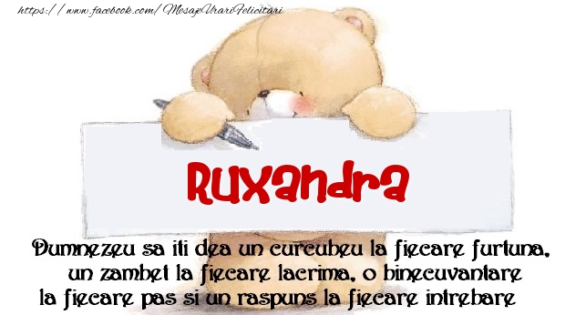 Felicitari de prietenie - Ursuleti | Mesaj pentru prieteni! Ruxandra