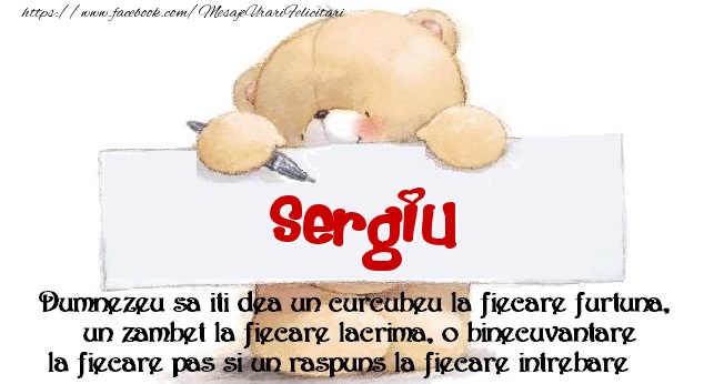 Felicitari de prietenie - Ursuleti | Mesaj pentru prieteni! Sergiu