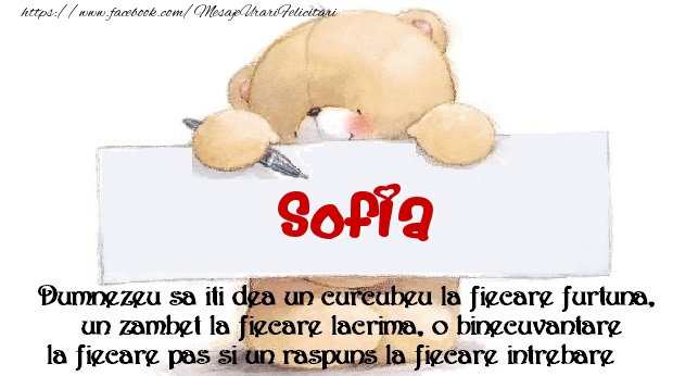 Felicitari de prietenie - Ursuleti | Mesaj pentru prieteni! Sofia