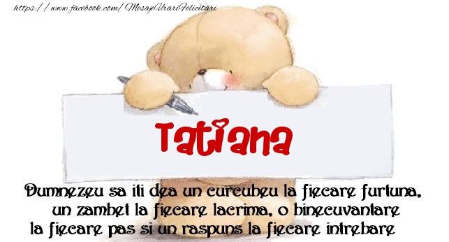 Felicitari de prietenie - Ursuleti | Mesaj pentru prieteni! Tatiana
