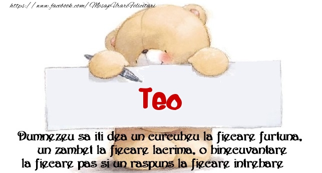 Felicitari de prietenie - Ursuleti | Mesaj pentru prieteni! Teo