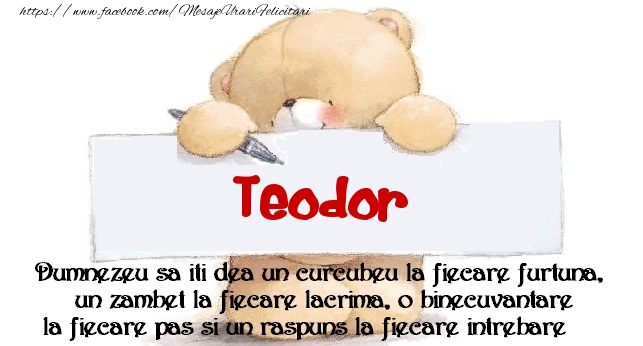 Felicitari de prietenie - Ursuleti | Mesaj pentru prieteni! Teodor