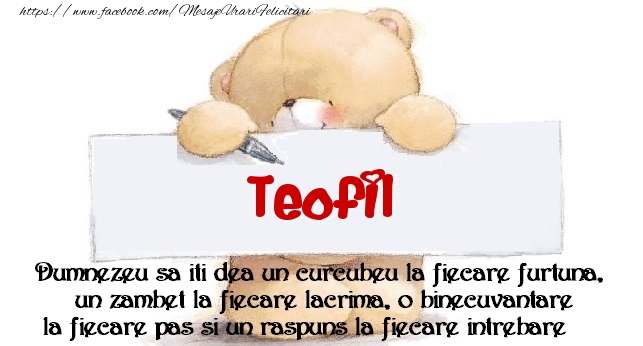 Felicitari de prietenie - Ursuleti | Mesaj pentru prieteni! Teofil