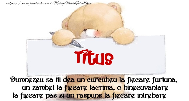 Felicitari de prietenie - Mesaj pentru prieteni! Titus