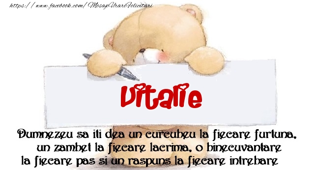 Felicitari de prietenie - Ursuleti | Mesaj pentru prieteni! Vitalie
