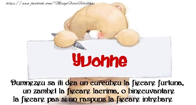 Felicitari de prietenie - Ursuleti | Mesaj pentru prieteni! Yvonne