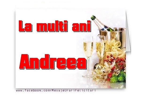 Felicitari de Sfantul Andrei - La multi ani Andreea