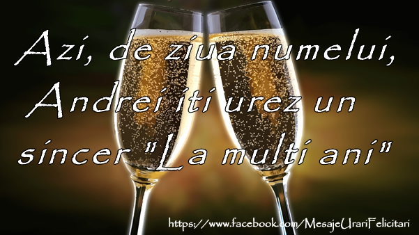 Felicitari de Sfantul Andrei - Azi, de ziua numelui, Andrei iti urez un sincer La multi ani!