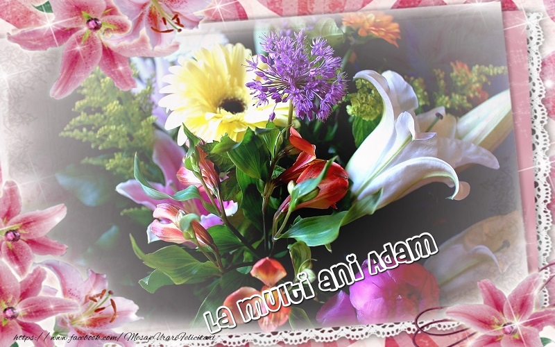 Felicitari de zi de nastere - Flori | La multi ani Adam