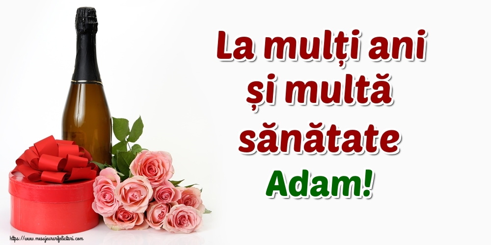 Felicitari de zi de nastere - Flori & Sampanie | La mulți ani și multă sănătate Adam!