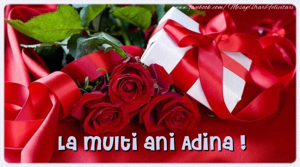 Felicitari de zi de nastere - Cadou & Trandafiri | La multi ani Adina !