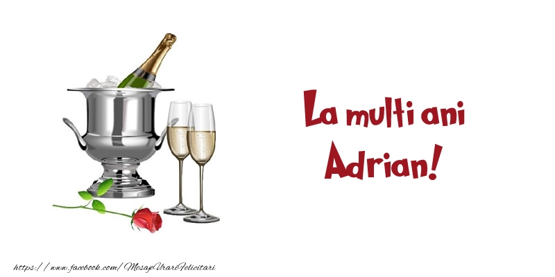 Felicitari de zi de nastere - Sampanie | La multi ani Adrian!