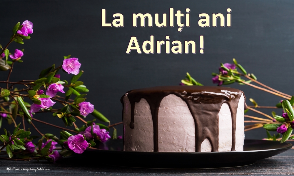 Felicitari de zi de nastere - Tort | La mulți ani Adrian!