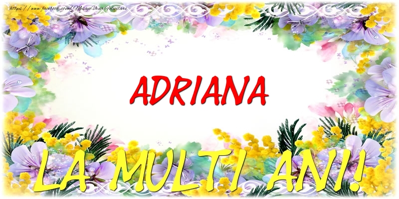 Felicitari de zi de nastere - Adriana La multi ani!