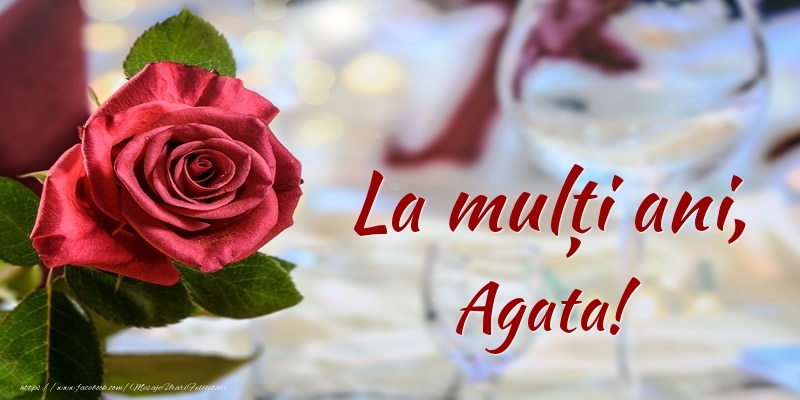 Felicitari de zi de nastere - Flori & Trandafiri | La mulți ani, Agata!