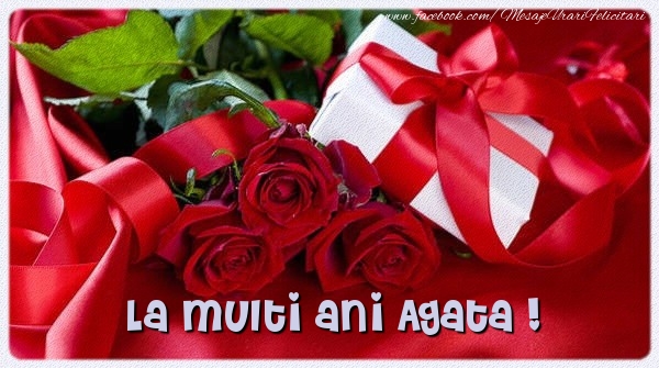 Felicitari de zi de nastere - Cadou & Trandafiri | La multi ani Agata !