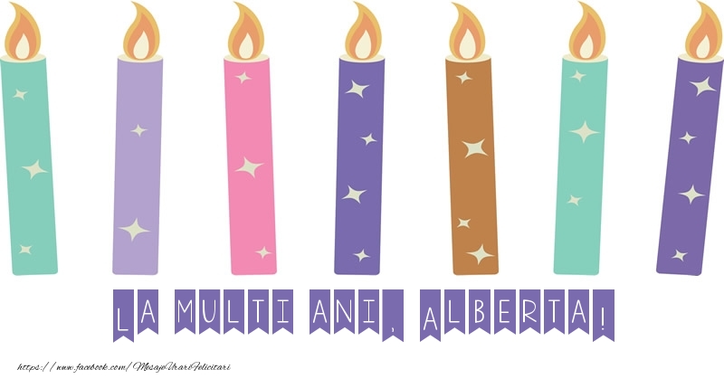 Felicitari de zi de nastere - Lumanari | La multi ani, Alberta!