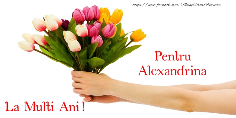 Felicitari de zi de nastere - Buchete De Flori & Flori & Lalele | Pentru Alexandrina, La multi ani!