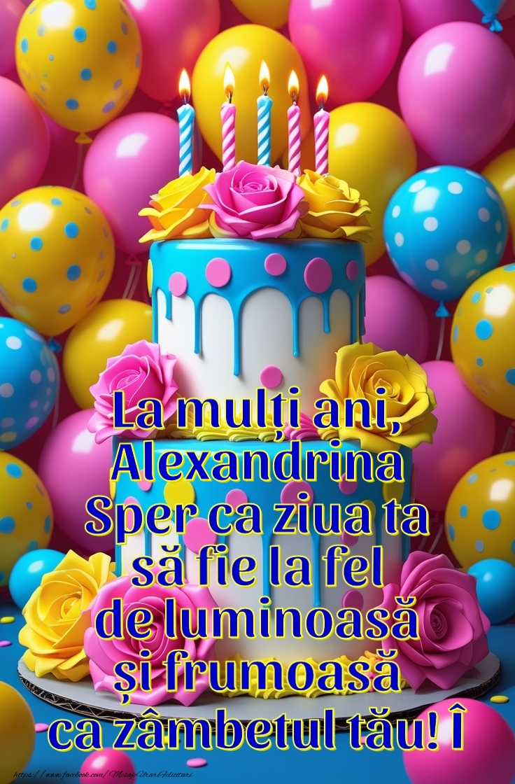 Felicitari de zi de nastere -  Urare de zi de nastere cu tort