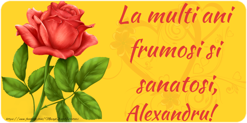 Felicitari de zi de nastere - Flori | La multi ani fericiti si sanatosi, Alexandru