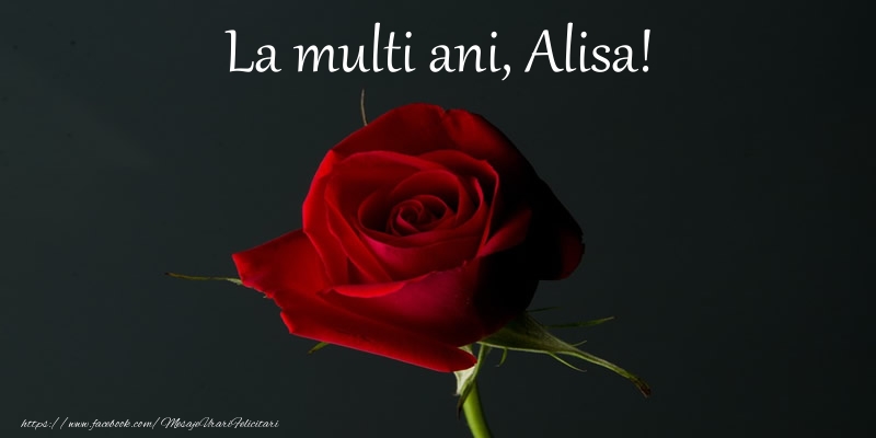 Felicitari de zi de nastere - Flori & Trandafiri | La multi ani Alisa!