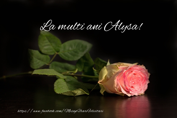 Felicitari de zi de nastere - Flori & Trandafiri | La multi ani Alysa!