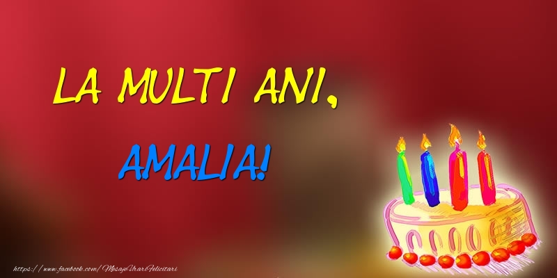 Felicitari de zi de nastere -  La multi ani, Amalia! Tort