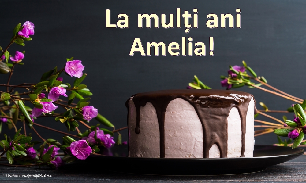 Felicitari de zi de nastere - Tort | La mulți ani Amelia!