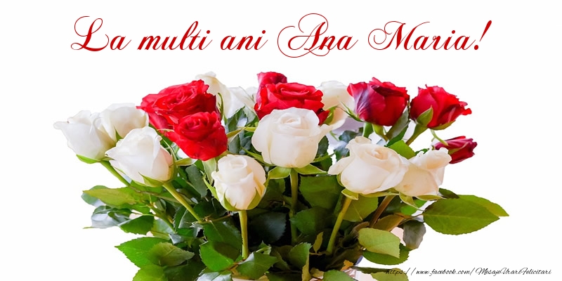 Felicitari de zi de nastere - Buchete De Flori & Flori & Trandafiri | La multi ani Ana Maria!