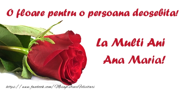 Felicitari de zi de nastere - Flori & Trandafiri | O floare pentru o persoana deosebita! La multi ani Ana Maria!