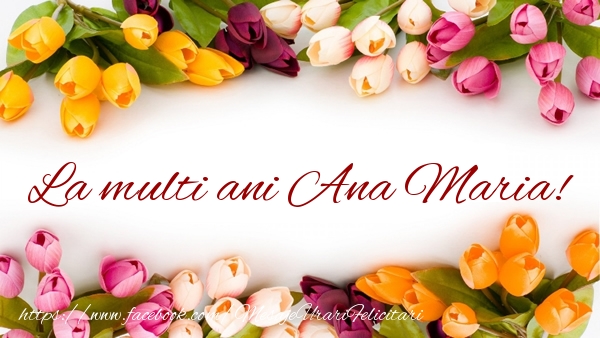 Felicitari de zi de nastere - Flori & Lalele | La multi ani Ana Maria!