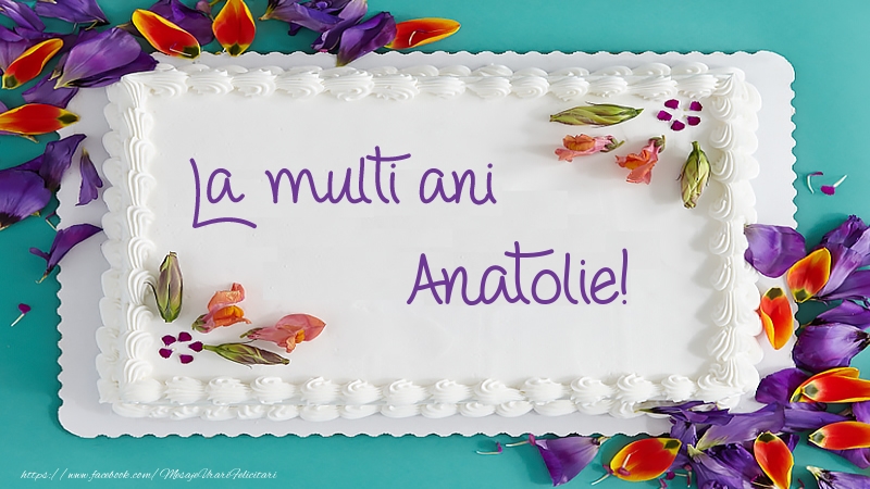 Felicitari de zi de nastere - Tort La multi ani Anatolie!