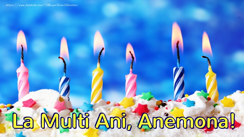 Felicitari de zi de nastere - Lumanari | La multi ani, Anemona!