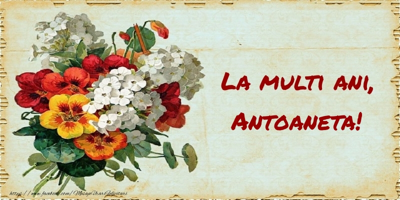 Felicitari de zi de nastere - Buchete De Flori & Flori | La multi ani, Antoaneta!