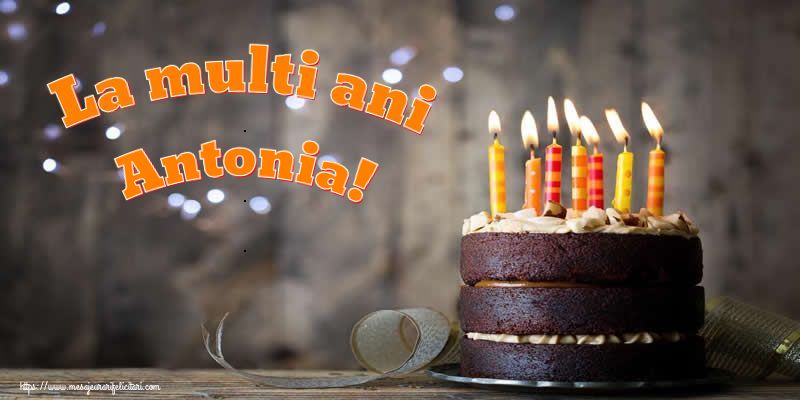 Felicitari de zi de nastere - Tort | La multi ani Antonia!