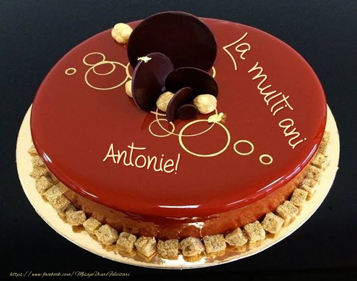 Felicitari de zi de nastere -  Tort - La multi ani Antonie!