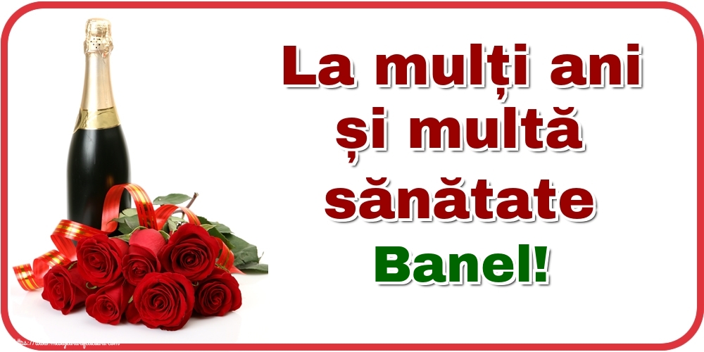 Felicitari de zi de nastere - Flori & Sampanie | La mulți ani și multă sănătate Banel!