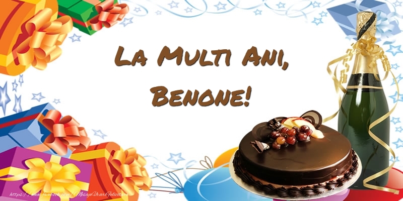 Felicitari de zi de nastere - Tort & Sampanie | La multi ani, Benone!