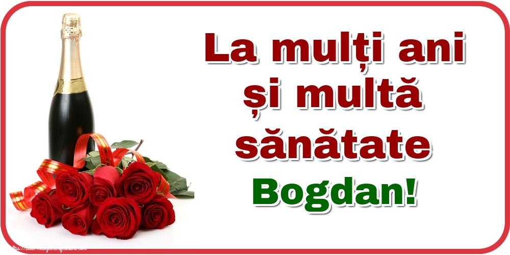 Felicitari de zi de nastere - Flori & Sampanie | La mulți ani și multă sănătate Bogdan!