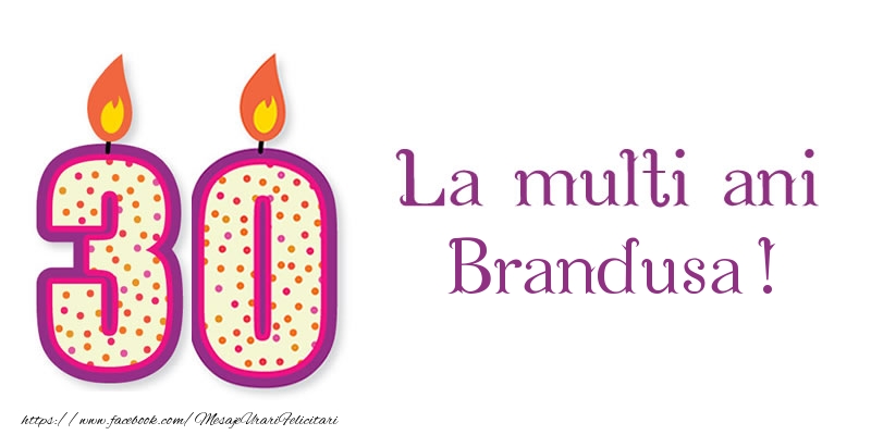 Felicitari de zi de nastere - Lumanari | La multi ani Brandusa! 30 de ani