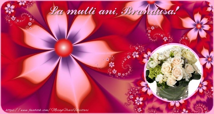 Felicitari de zi de nastere - Flori & 1 Poza & Ramă Foto | La multi ani Brandusa