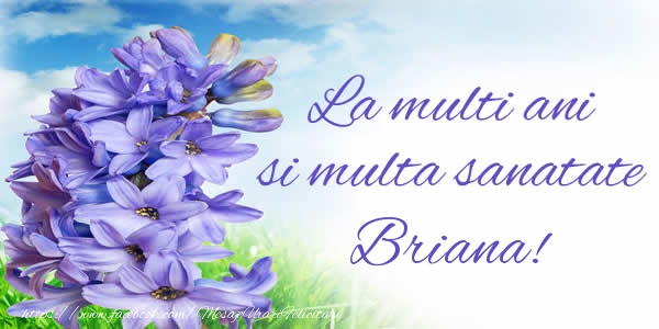 Felicitari de zi de nastere - Flori | La multi ani si multa sanatate Briana!
